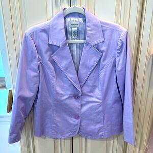 Lavender Chico’s size 1 (women’s large) spring blazer